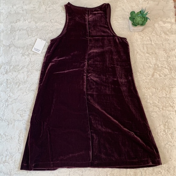 Nwt Gap rich wine burgundy sleeveless velvet swing dress 460148 - Picture 11 of 11